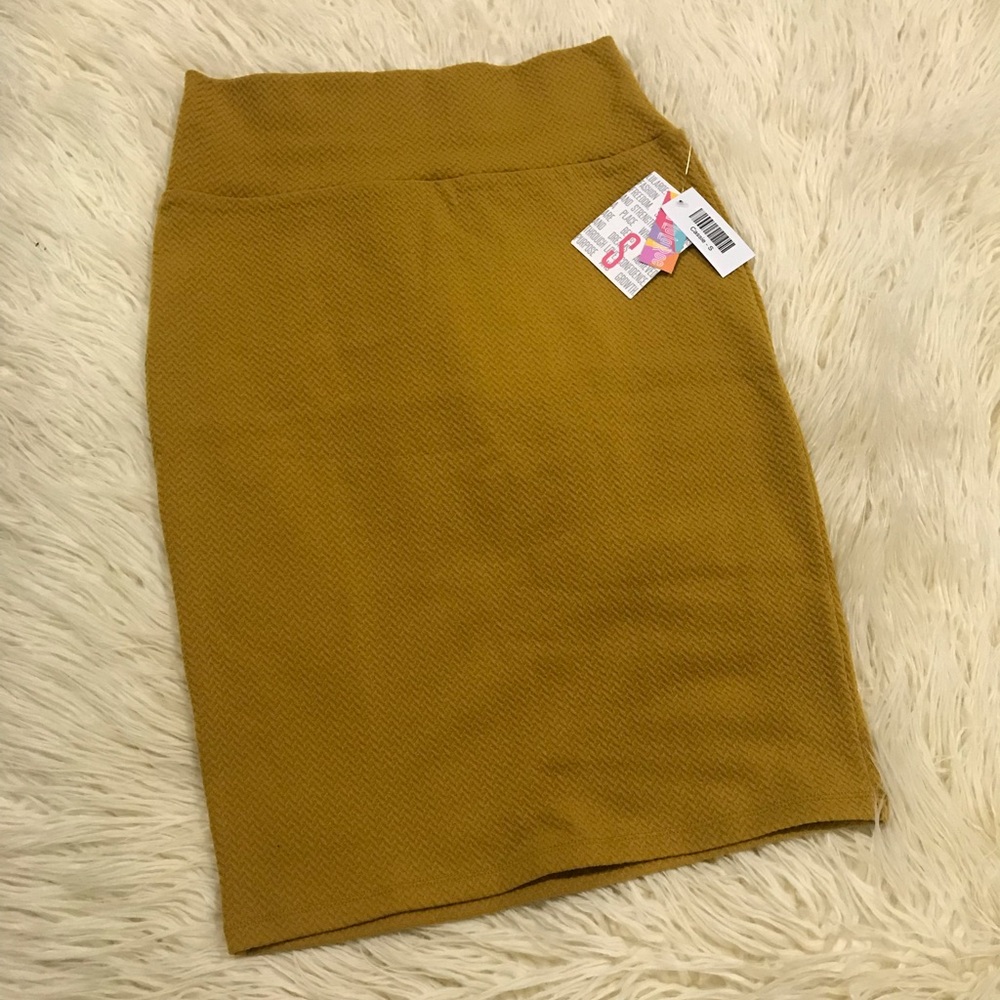 LLR Mustard Textured Cassie Skirt!